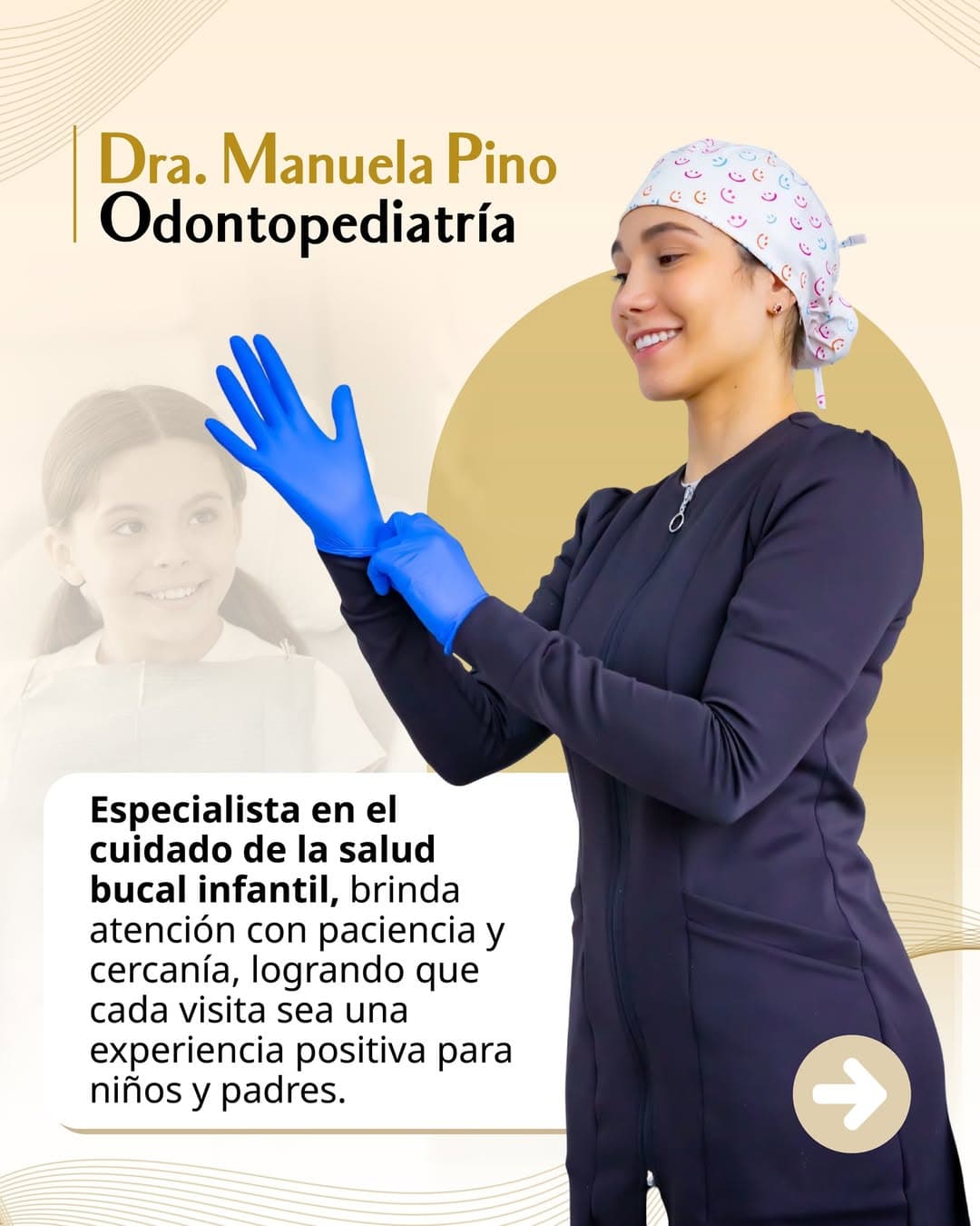 Dra. Manuela Pino, Odontopediatría
